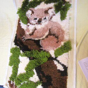 VTG KOALA BEAR LATCH HOOK ART, HAND MADE